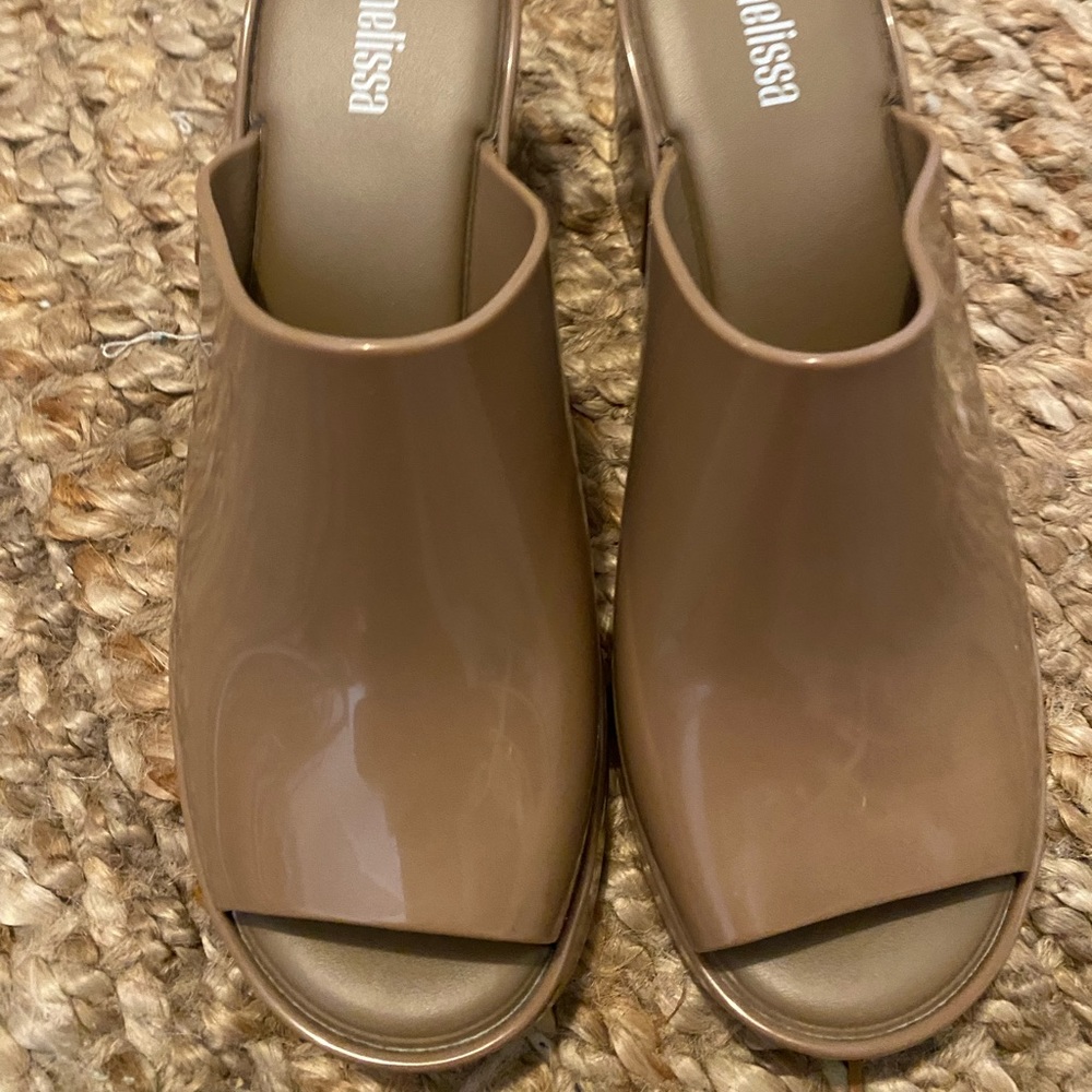 Tan Slide On Mules